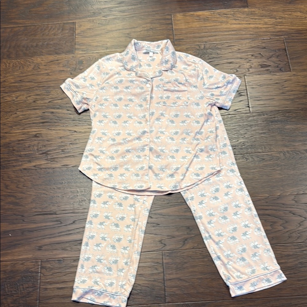 Flora Nikrooz Pajama Set in Pink and White